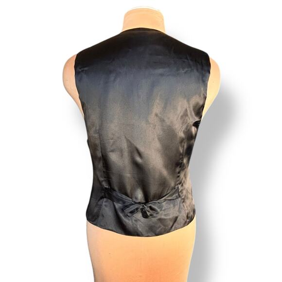 Vintage 80s Moda International Baroque Tapestry Vest Medium Adjustable Back - Picture 5 of 10